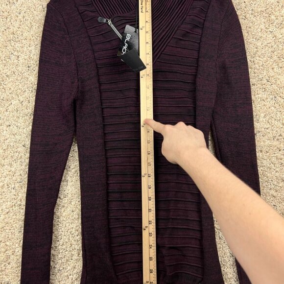 LCR Black Edition Men’s Maroon Neck Zip Pullover Sweater Sz XL NEW Neogrunge - Picture 2 of 9